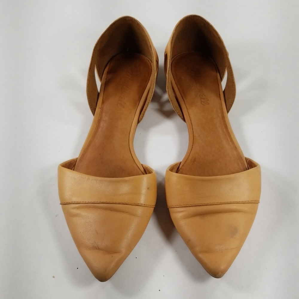 Madewell D'Orsay flats tan leather